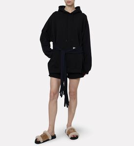 MM6 Long-sleeve Hooded Mini Dress, Model View