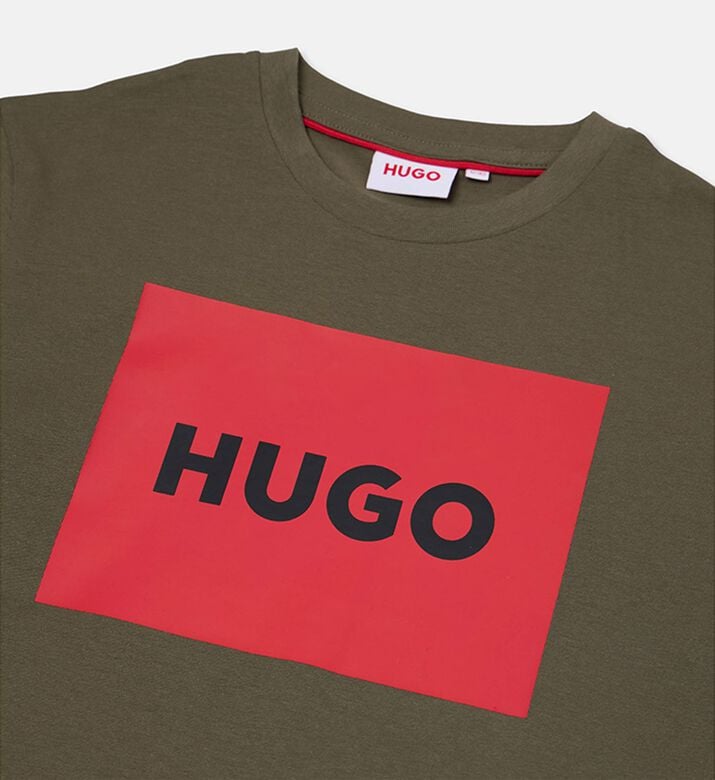 Hugo Button Closure Regular-fit Denim Pants, Olive, 4y, Packshot View