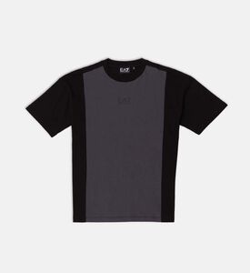 تيشيرت قطن بتصميم مقسم بألوان