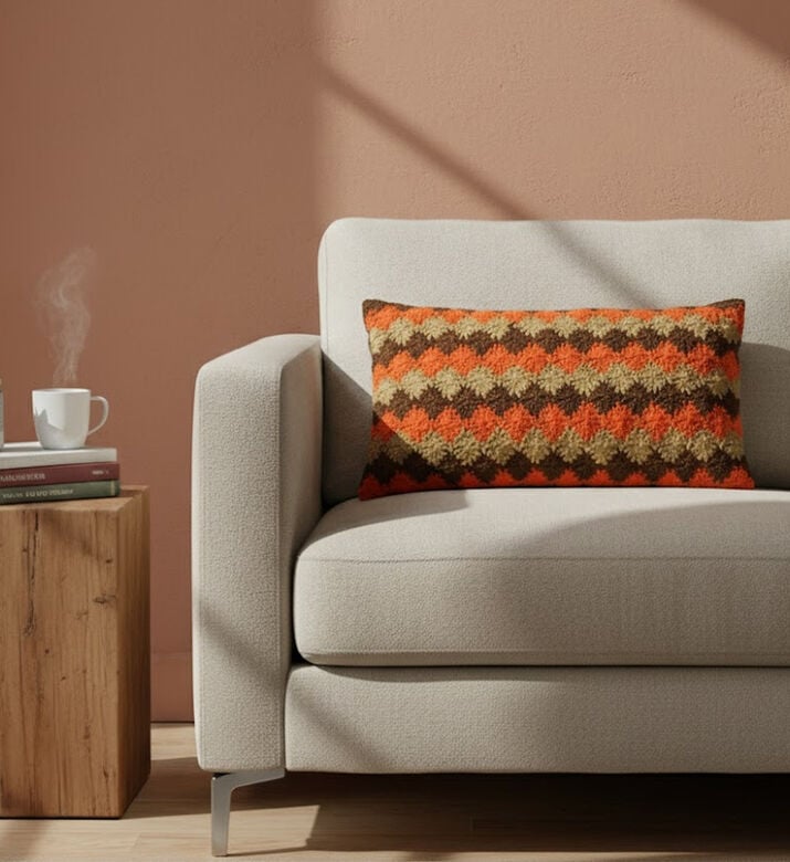 Home Deco and More Rico Cotton Rectangular Cushion, Packshot View