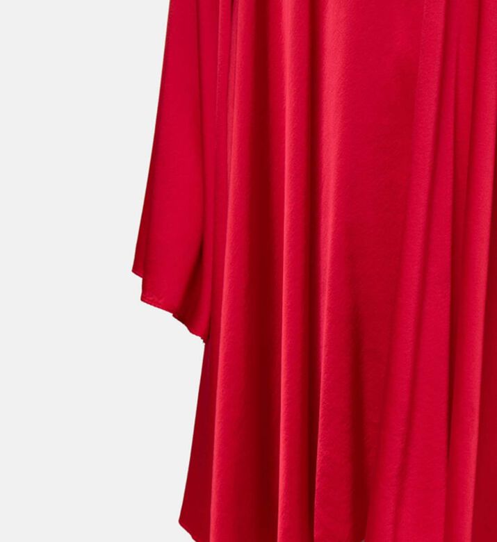 Stretch Silk Satin Flared Mini Dress