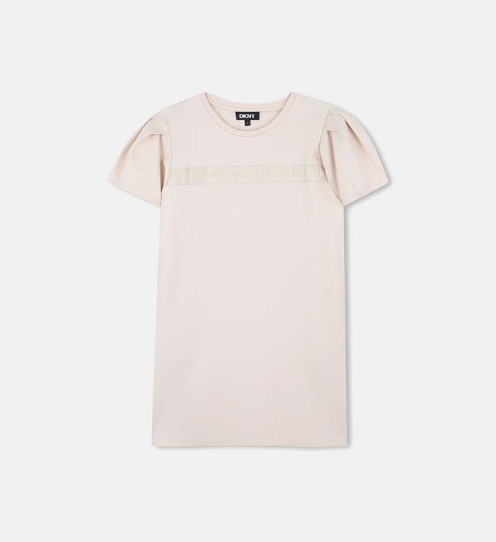 Puffy Short-sleeve Regular-fit Dress