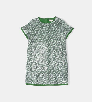 Logo-plaque Short-sleeve Loose-fit Dress