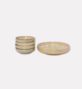 Home Deco and More Vintage Kafuh 5-piece Rice Bowl Set, Packshot View