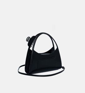 حقيبة كروس بودي بمقبض جلد بمشبك شعر