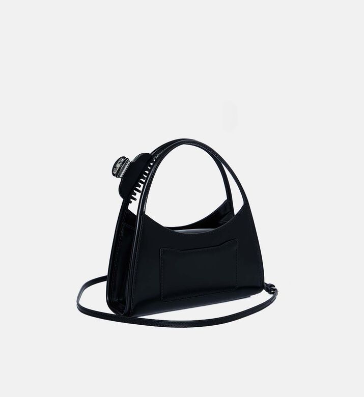 حقيبة كروس بودي بمقبض جلد بمشبك شعر