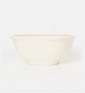 Easy Life Hand-painted Round Ceramic Bowl, Pink, Packshot View