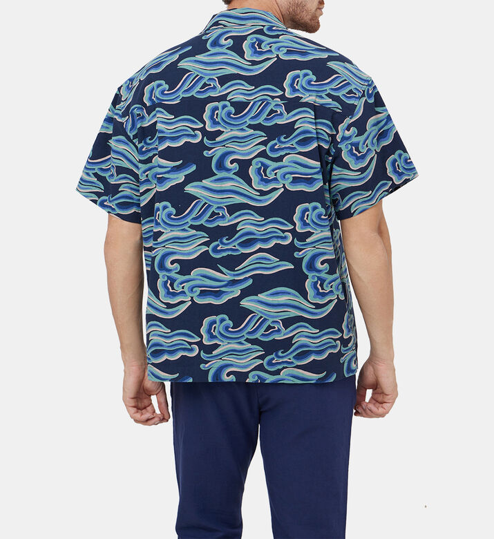 Organic Cotton Waves-print Shirt