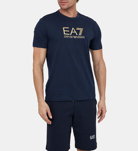 تيشيرت قطن بطبعة شعار