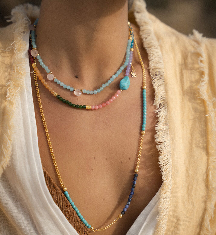 Ottoman Hands Multi-colored Beaded Necklace, Packshot View