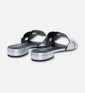 Bibilou Cutout Slide Sandals, Silver, Eu-41, Packshot View