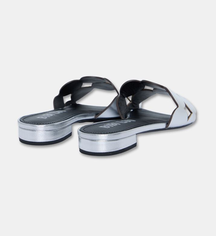 Bibilou Cutout Slide Sandals, Silver, Eu-41, Packshot View