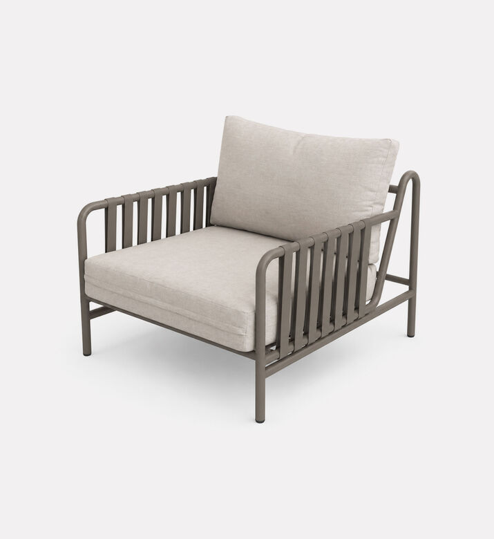 Home Deco and More Strap-detail Aluminum Outdoor Lounge Set, Packshot View