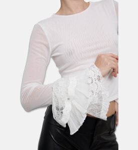 Alice and Olivia Delina Logo-detail Oversized Hoodie, Model View