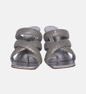Crystal Embellished Square Toe Mules Crystal Embellished Square Toe Mules