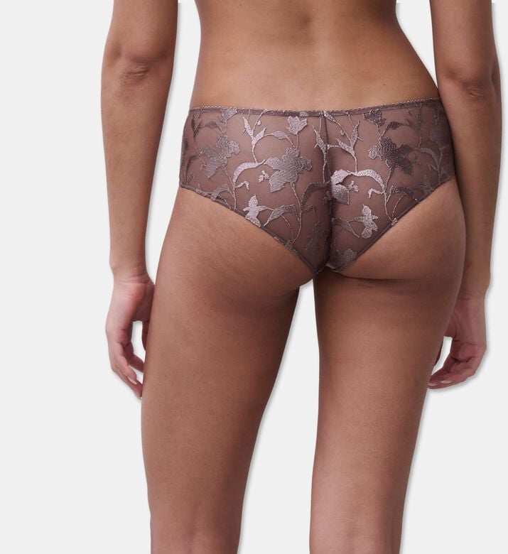 Chantelle Embroidered Shorty Briefs, Model View
