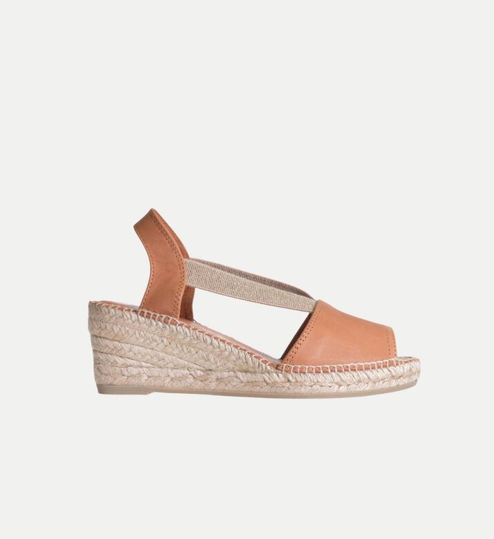 Toni Pons Teidi-p Leather Mid-wedge Open-toe Espadrille, Light-brown, Eu-41, Packshot View