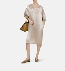 Balloon-sleeve T-shirt Dress