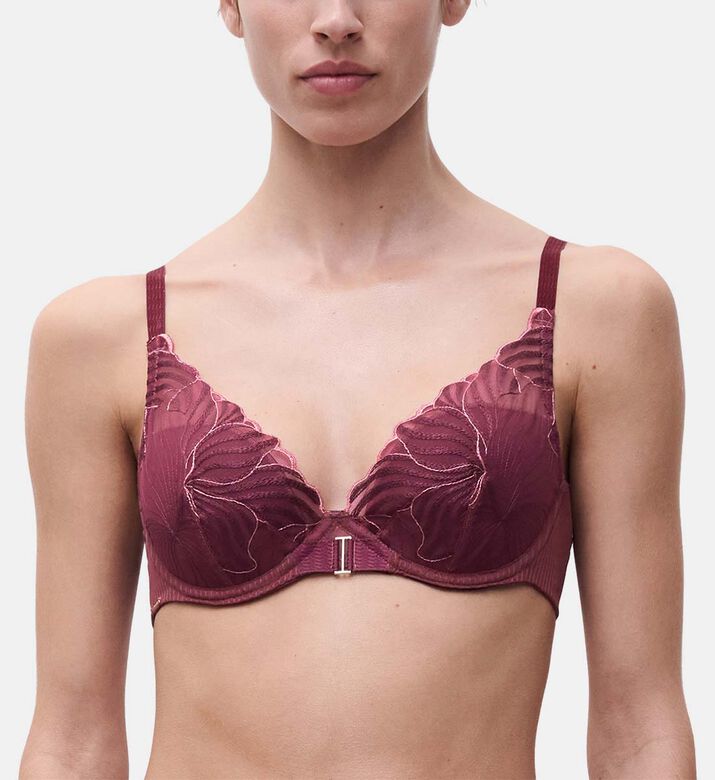 Chantelle Bra, Burgundy, 85, B, Model View