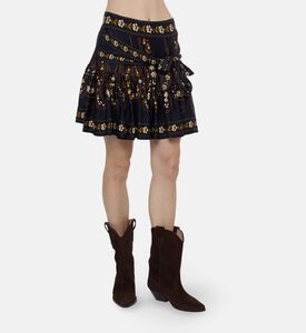 Farm Rio Pleated Floral-print Mini Skirt, Model View