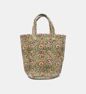 Home Deco and More Printed Handled Laundry Basket, Green, 10x28-cm, Packshot View