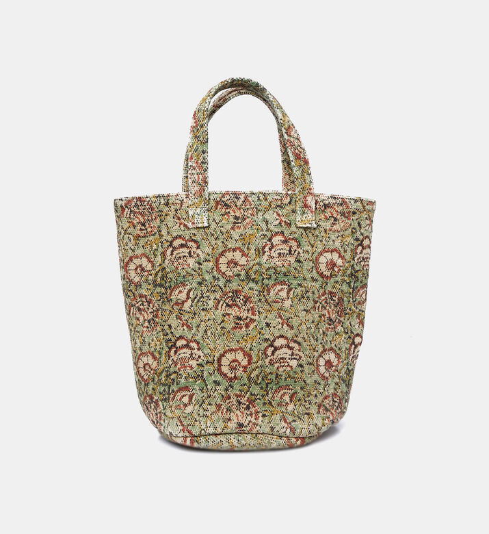 Home Deco and More Printed Handled Laundry Basket, Green, 10x28-cm, Packshot View