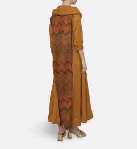 Dalia Al Azem Chevron-print Dress Cardigan 2-piece Set, Model View