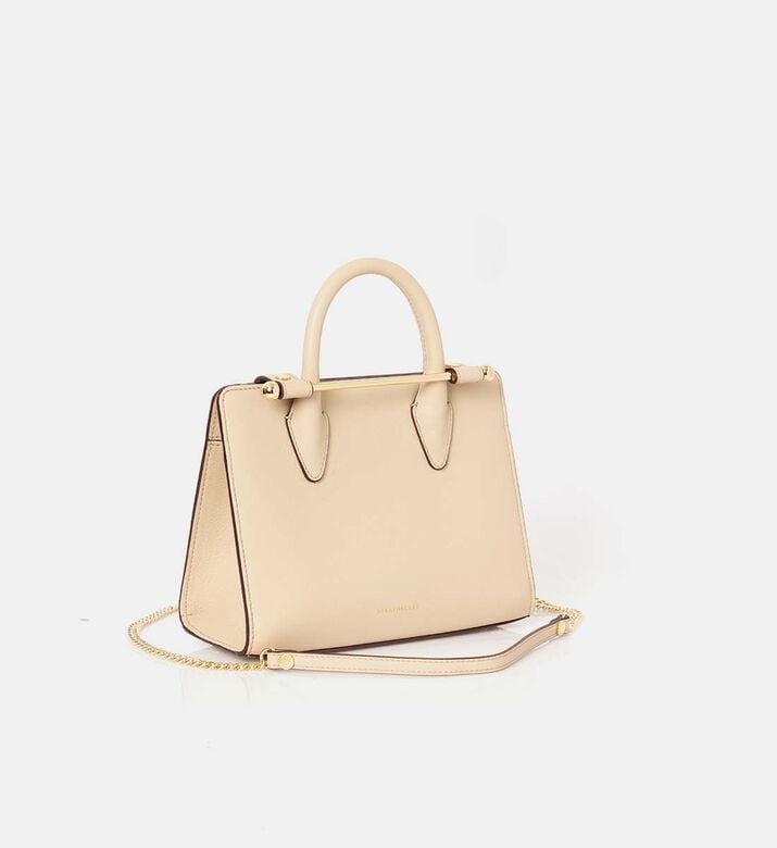Strathberry The Strathberry Mini Tote Bag, Beige, Packshot View Strathberry The Strathberry Mini Tote Bag, Beige, Packshot View
