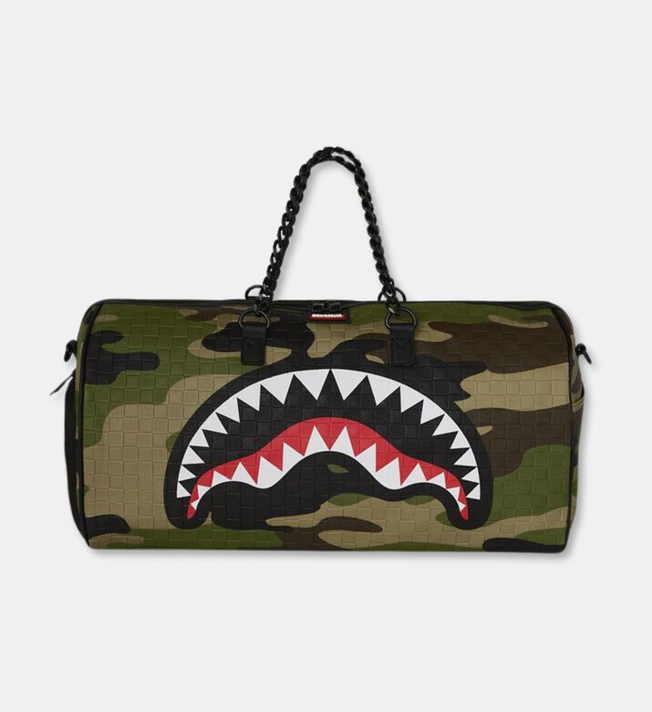 Sprayground Woodland Camo Checkered Duffle Bag, Packshot View