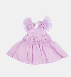 بلوزة ليلاك فيلد منقوشة للبنات