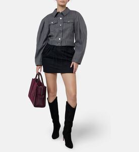 Ganni Pinstripe Cropped Jacket, Model View