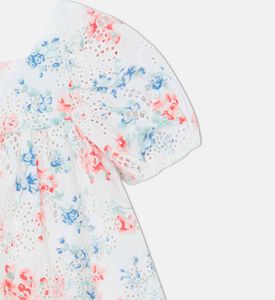 فستان بحلقات مفرغة بطبعة أزهار