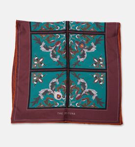 The Zeituna Henhouse Silk All-over Tiled Floral-print Scarf, Packshot View