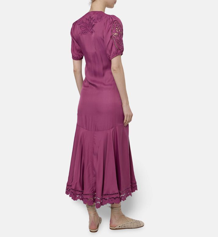 Farm Rio Richelieu Embroidered Maxi Dress, Model View