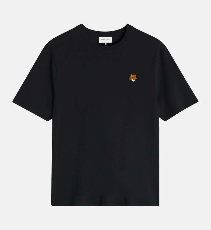 تيشيرت كلاسيكي بقصّة عادية بتطريز رأس ثعلب