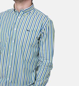 Long-sleeve Stripe-print Shirt