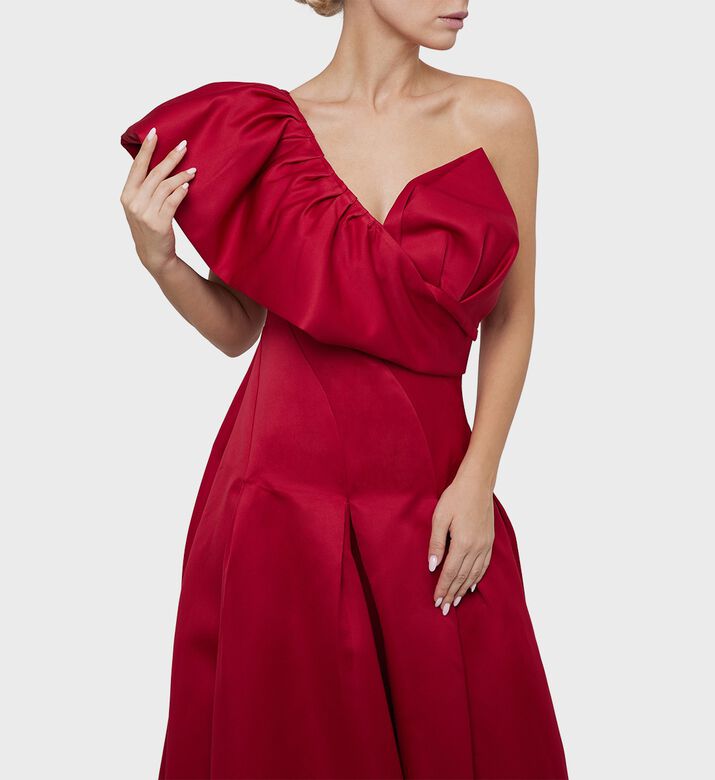 Ruffled-detail Flared Long Dress Ruffled-detail Flared Long Dress