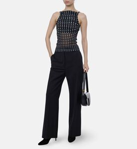 Patou Ruched Polka-dot Top, Model View