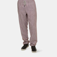 Linen Cotton Elastic Waist Pants