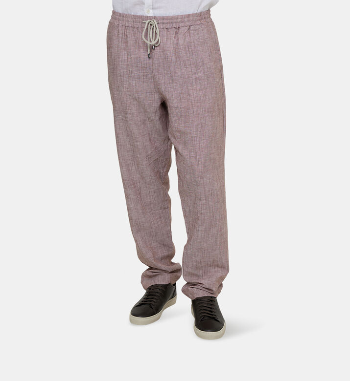 بنطال قطن كتان بخصر مطاطي بنطال قطن كتان بخصر مطاطي