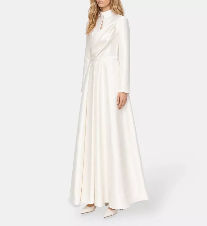 L Atelier Du Luxe Mikado Taffeta Gown, Model View