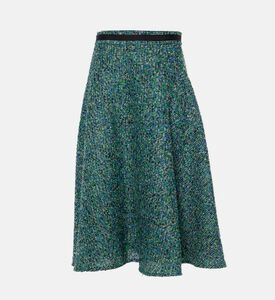 Blue For Burgundy Multicolor Woven A-line Midi Skirt, Packshot View