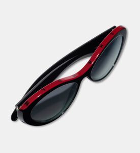 Chanel Gradient Lenses Logo-detail Cat-eye Sunglasses 57, Red, Packshot View