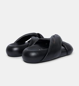 Twisted Leather Bubble Sandal