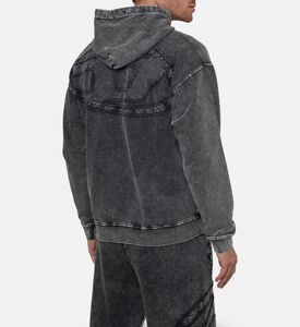 Diesel Logo-detail Acid-wash Hoodie, Model View