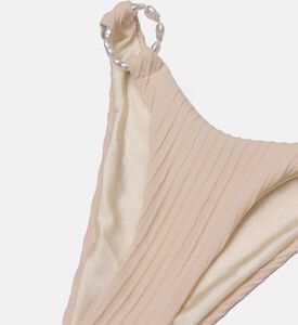 قطعة بيكيني سفلية مضلعة بحلقة