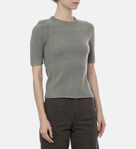 سترة غالانغا قصيرة الأكمام بياقة دائرية