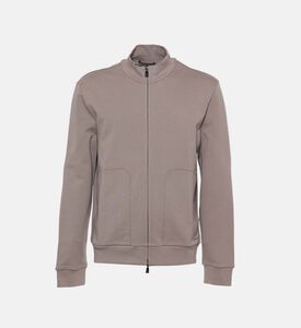 سويت شيرت بسحاب بمزيج قطن