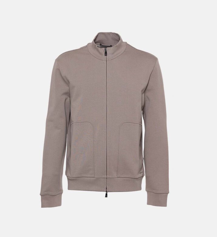 سويت شيرت بسحاب بمزيج قطن