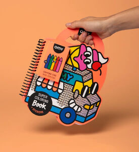 Omy Yummy Super Coloring Stickers Book, Packshot View